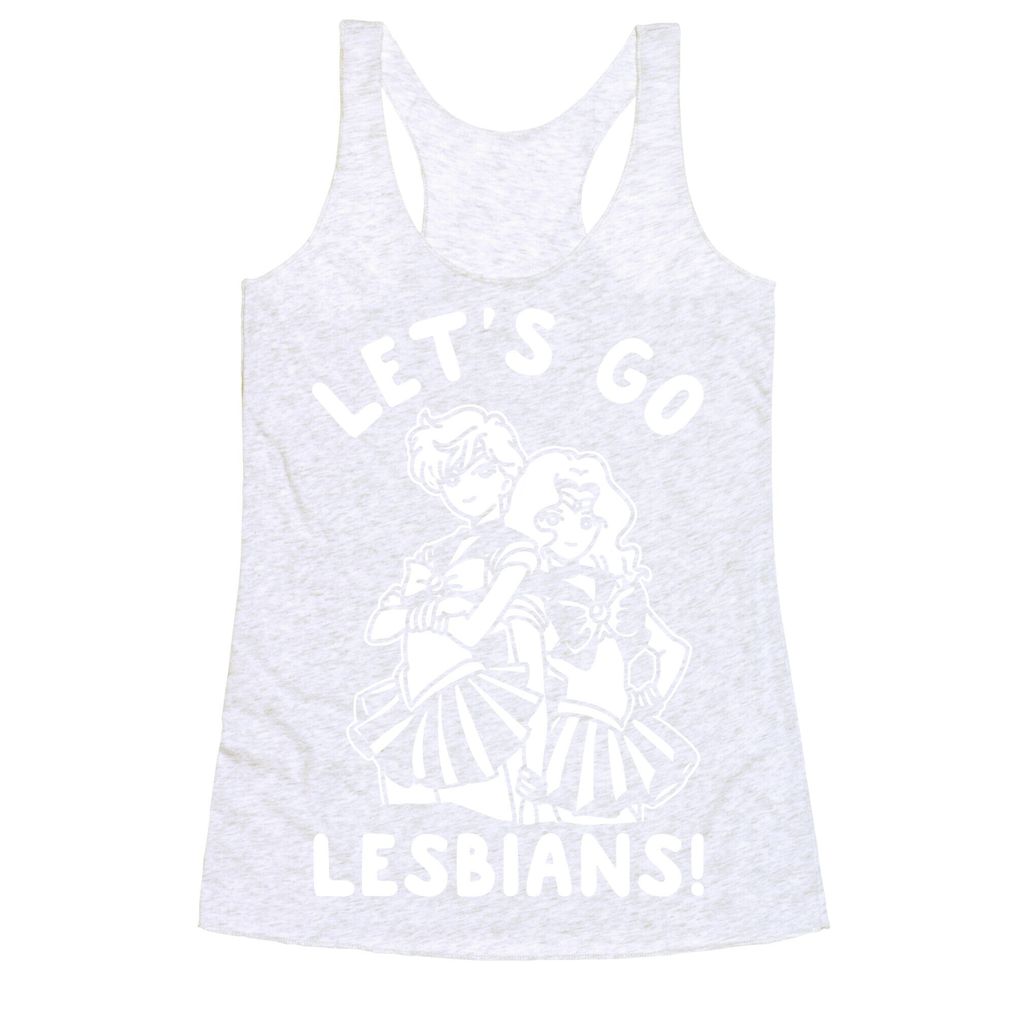 Let's Go Lesbians Uranus Neptune Racerback Tank